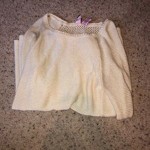 size small sweater with detailed back